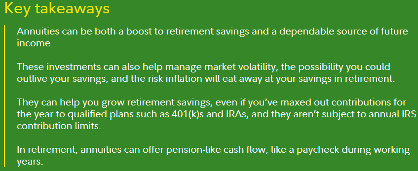 fidelity investments annuity key takeaways